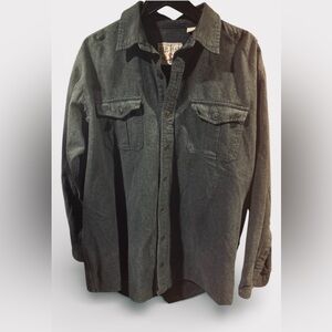 EUC Red Head Brand Co. Dark Gray Flannel Button-Up Shirt XLT